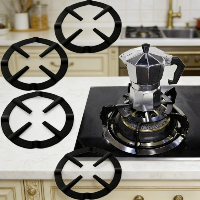 Moka Pot Stove - 4 Adet Demir Gazlı Ocak Desteği,