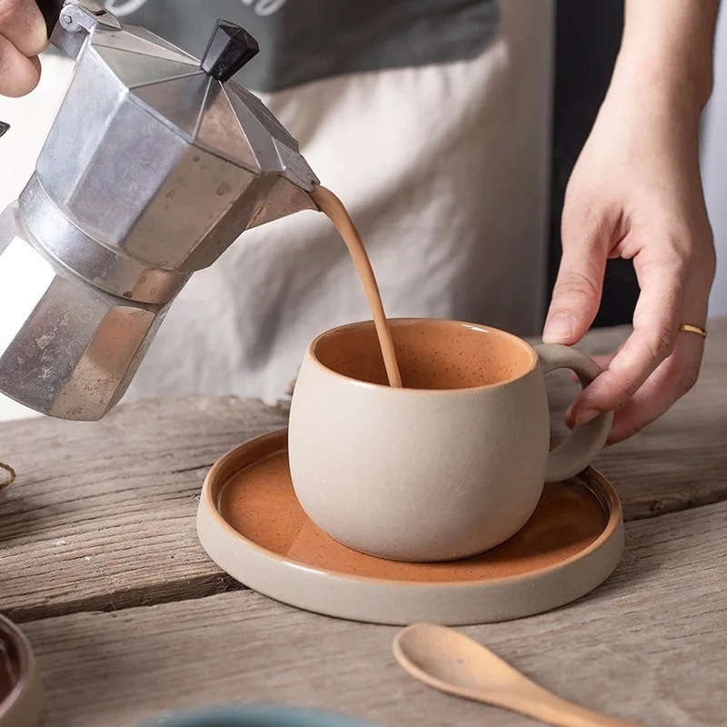 Coffee Tea And Sugar Set - Seramik Kahve Fincan Seti Japon Tarzı