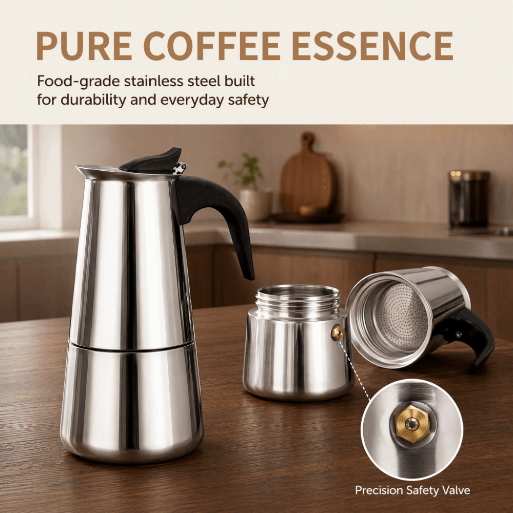 Paslanmaz Çelik Mocha Kahve De - Moka Pot Stove incelemesi ve fiyatı